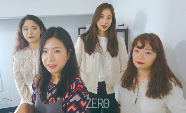 ▲최아영 주임, 김혜원 주임, 황수정 사원, 오은영 사원(좌부터)